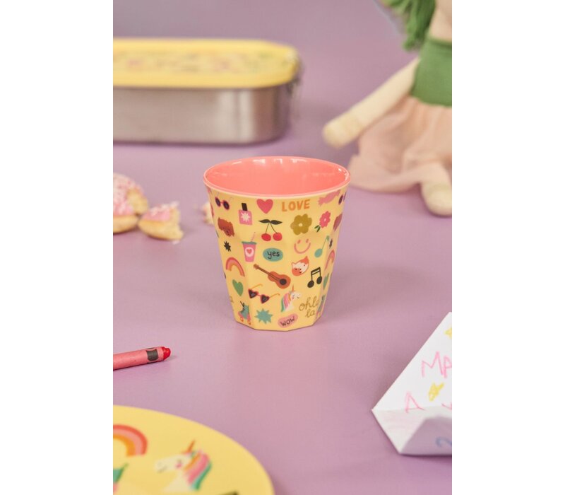 rice - Middelgroot Beker - Unicorn Love Print