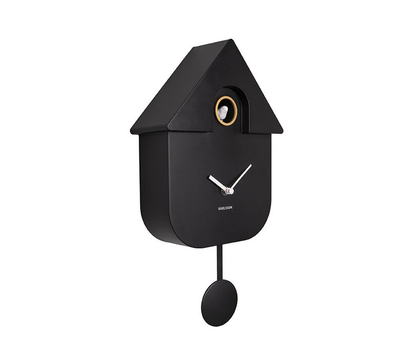 Karlsson - Wall clock Modern Cuckoo ABS Black