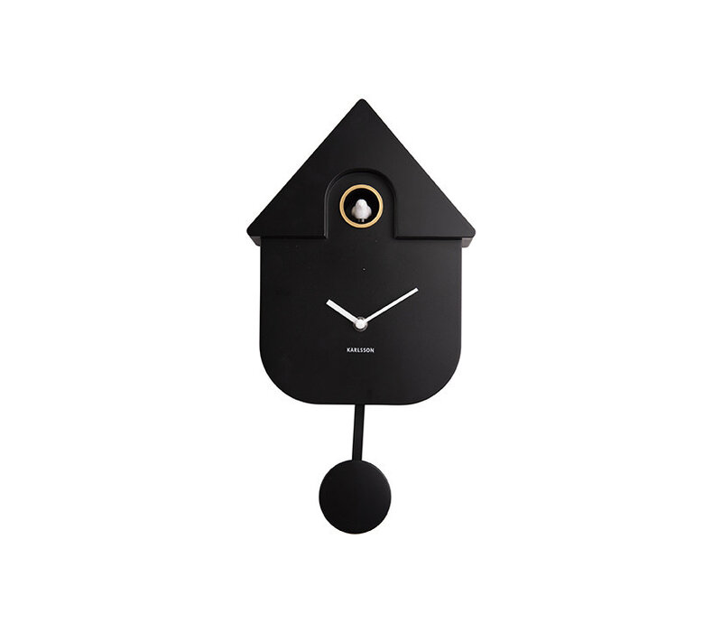 Karlsson - Wall clock Modern Cuckoo ABS Black