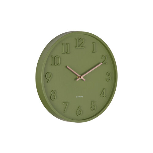 Wall Clock Calma - Army Green - Karlsson 