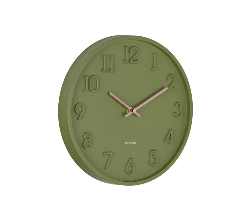 Karlsson - Wall Clock Calma - Army Green