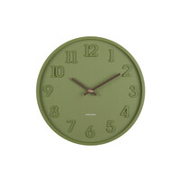 Karlsson - Wall Clock Calma - Army Green