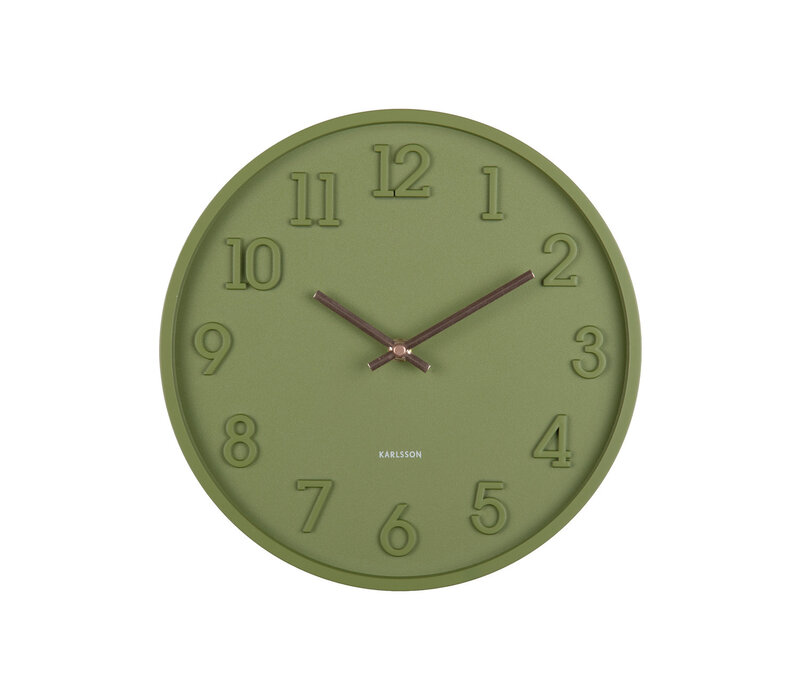 Karlsson - Wall Clock Calma - Army Green