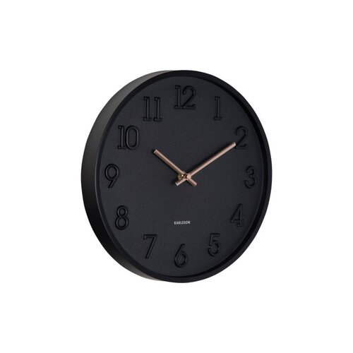 Wall Clock Calma - Matt Black - Karlsson 