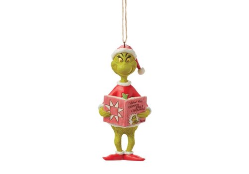 The Grinch by Jim Shore How The Grinch Stole Christmas Book Hanging Ornament - The Grinch by Jim Shore