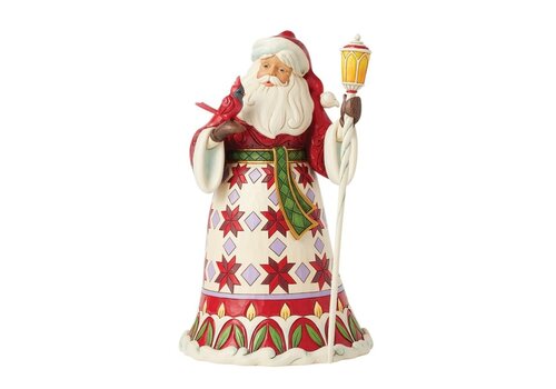 Heartwood Creek Spreading Christmas Cheer (Santa holding Cardinal) - Heartwood Creek