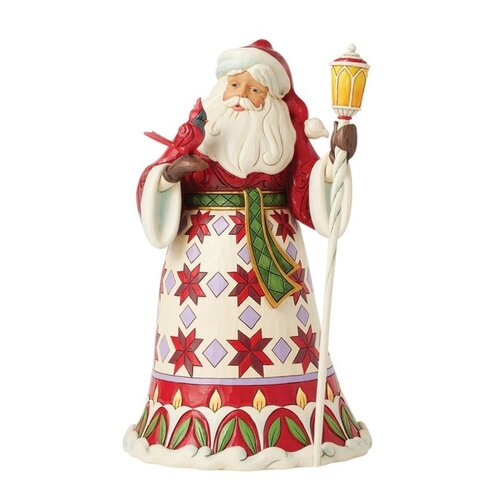 Spreading Christmas Cheer (Santa holding Cardinal) - Heartwood Creek 
