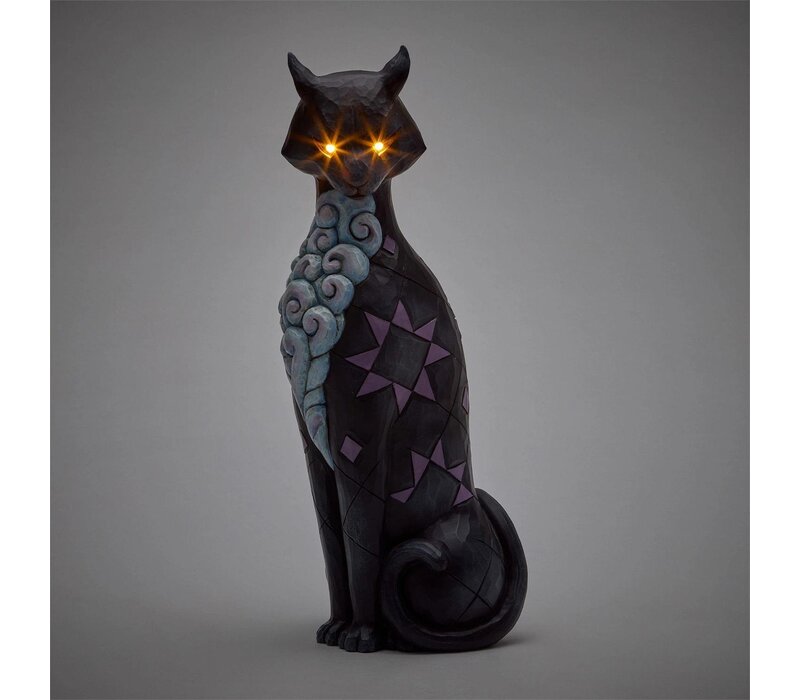 Heartwood Creek - Gato's Glowing Gaze (LED Black Cat - OP=OP!)