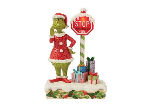 The Grinch by Jim Shore The Grinch with Flashing Stop Sign - The Grinch by Jim Shore