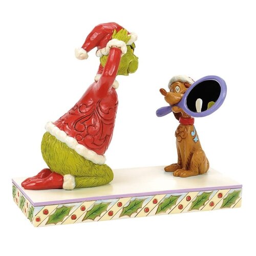 Max Holding a Mirror for the Grinch - The Grinch by Jim Shore 