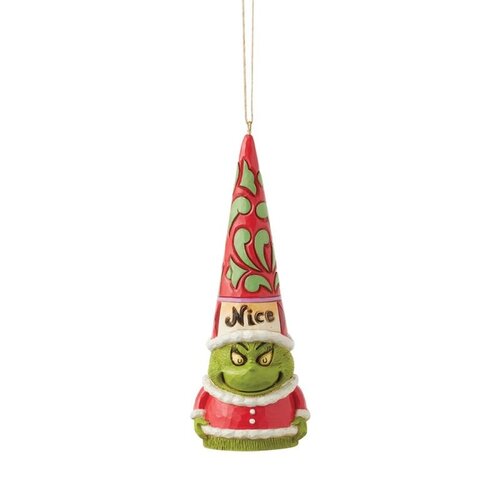 Grinch Naught Nice Gnome Hanging Ornament - The Grinch by Jim Shore 