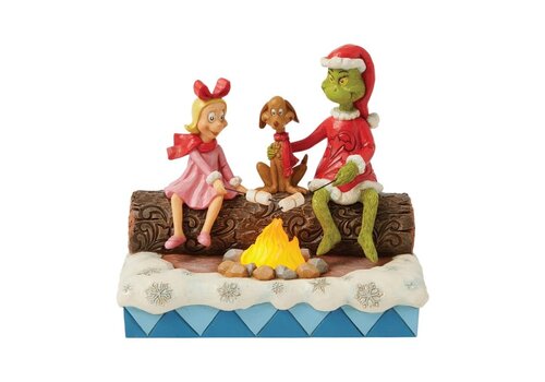 The Grinch by Jim Shore Grinch, Cindy-Lou and Max Roasting Marshmallows (LED) - The Grinch by Jim Shore