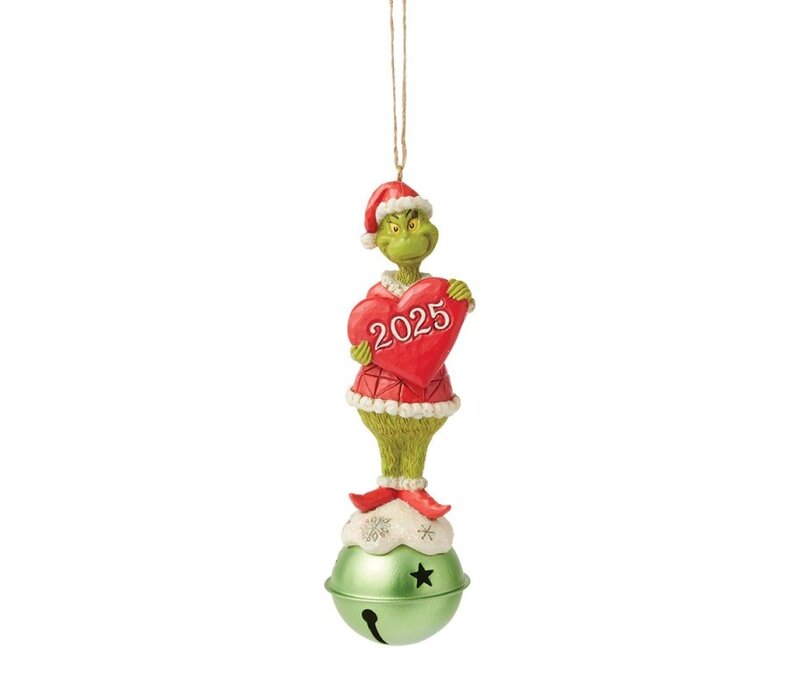 The Grinch by Jim Shore - Grinch Holding Bell 2025 Hanging Ornament