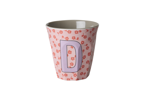 rice D - Middelgroot Beker - Flowers Pink - RICE