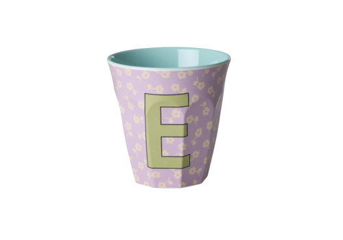 rice E- Middelgroot Beker - Flowers Soft Purple - RICE