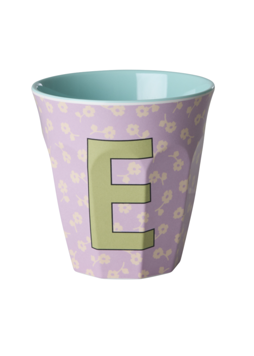 RICE E- Middelgroot Beker - Flowers Soft Purple - RICE