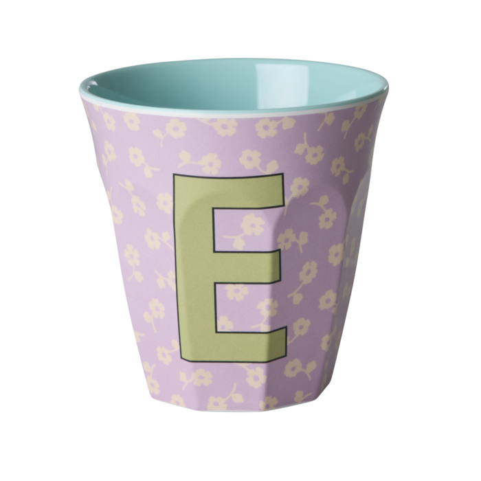 RICE E- Middelgroot Beker - Flowers Soft Purple - RICE