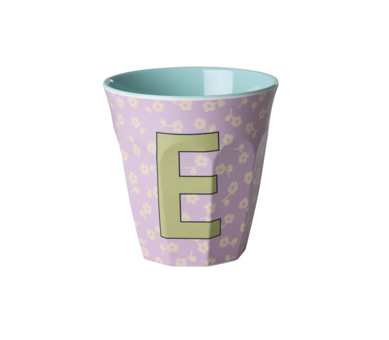RICE - E - Middelgroot Beker - Flowers Soft Purple