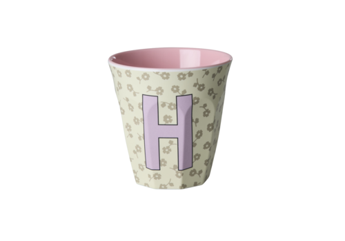 Rice H - Middelgroot Beker - Flowers Cream - RICE