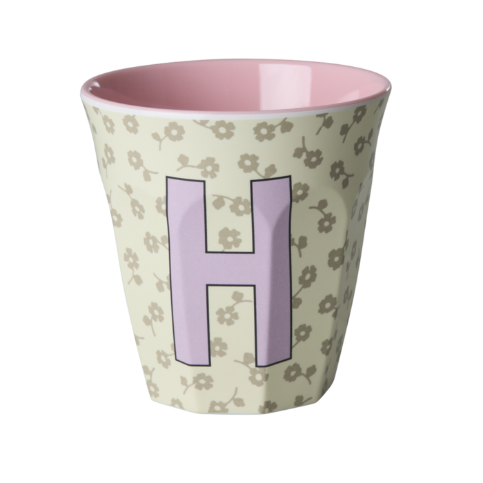 RICE H - Middelgroot Beker - Flowers Cream - RICE