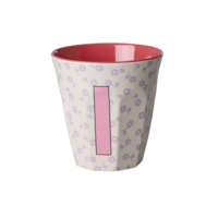 RICE - I - Middelgroot Beker - Flowers Cream