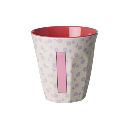 I - Middelgroot Beker - Flowers Cream - RICE 