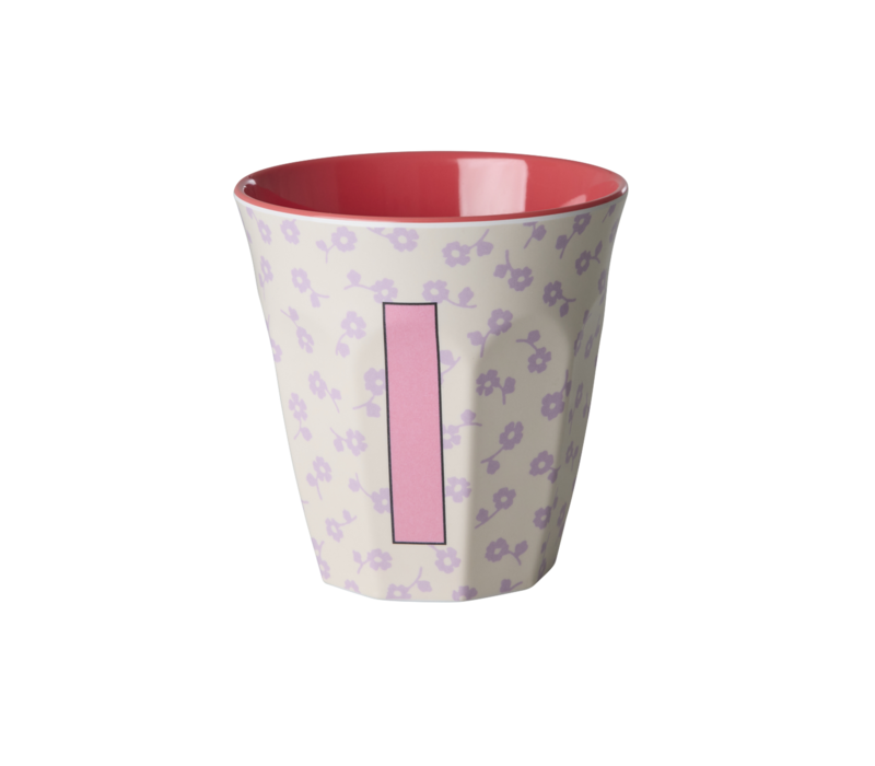 RICE - I - Middelgroot Beker - Flowers Cream