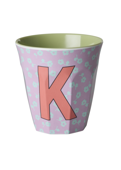 RICE K - Middelgroot Beker - Flowers Soft Purple - RICE