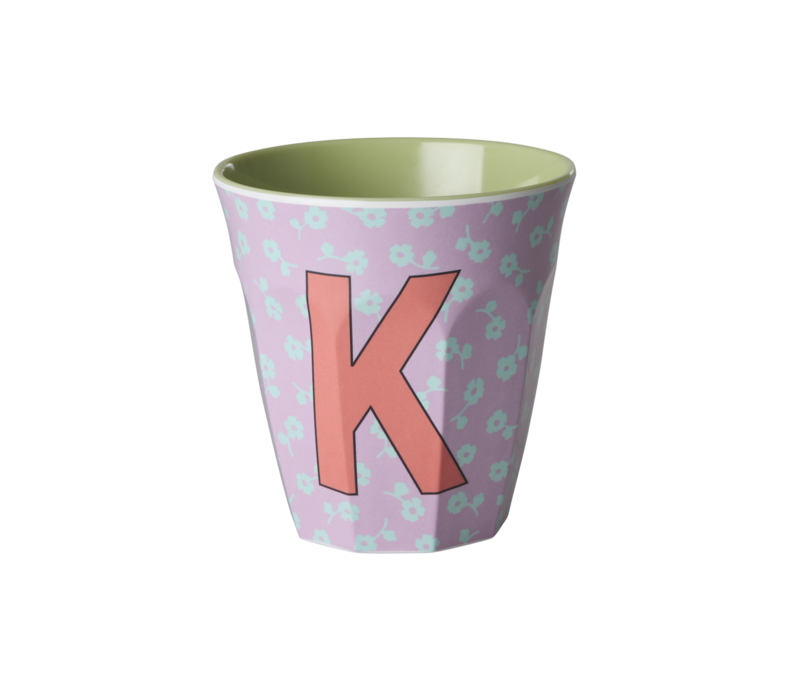 RICE - K - Middelgroot Beker - Flowers Soft Purple