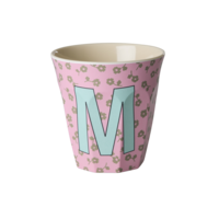 RICE - M - Middelgroot Beker - Flowers Pink