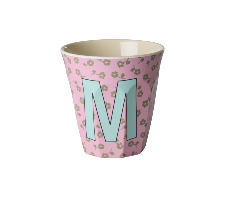 RICE - M - Middelgroot Beker - Flowers Pink