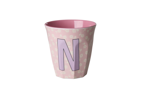 Rice N - Middelgroot Beker - Flowers Soft Pink - RICE