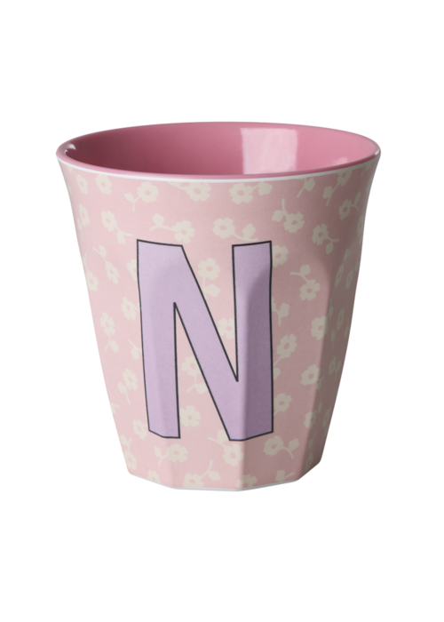 RICE N - Middelgroot Beker - Flowers Soft Pink - RICE