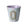 Rice RICE - O - Middelgroot Beker - Flowers Soft Blue