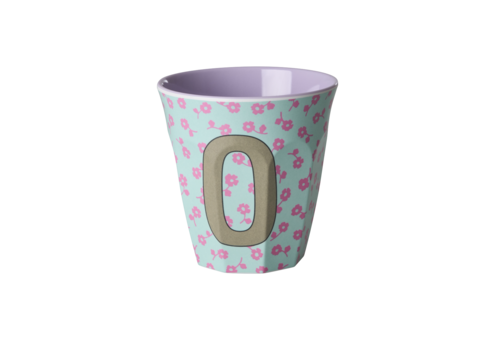 Rice O - Middelgroot Beker - Flowers Soft Blue - RICE