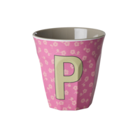 RICE - P - Middelgroot Beker - Flowers Pink