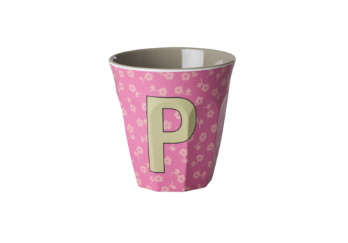 Rice P - Middelgroot Beker - Flowers Pink - RICE
