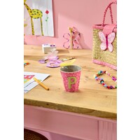 RICE - P - Middelgroot Beker - Flowers Pink