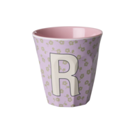 RICE - R - Middelgroot Beker - Flowers Soft Purple