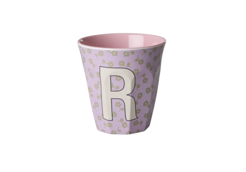 Rice R - Middelgroot Beker - Flowers Soft Purple - RICE