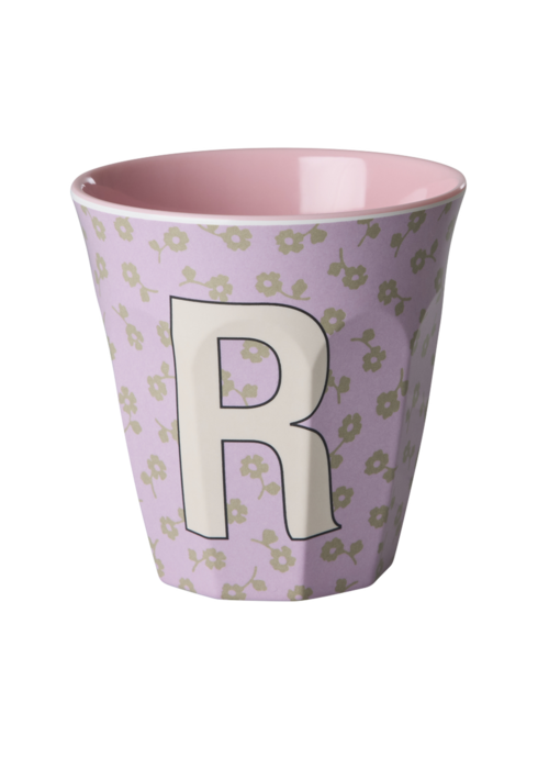 RICE R - Middelgroot Beker - Flowers Soft Purple - RICE