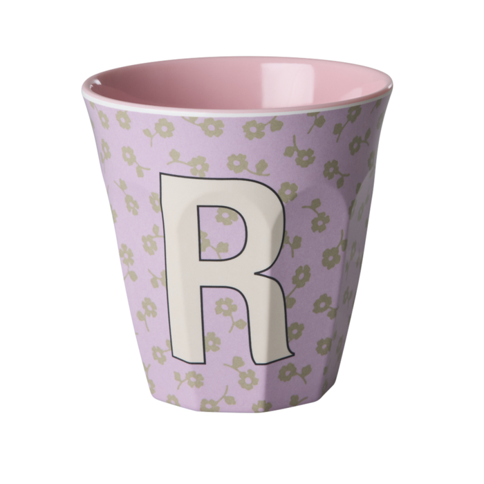 RICE R - Middelgroot Beker - Flowers Soft Purple - RICE