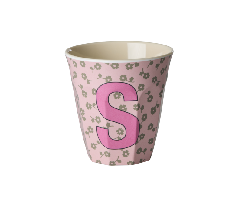 RICE - S - Middelgroot Beker - Flowers Soft Pink