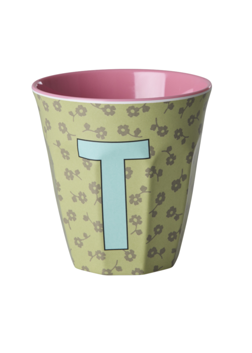 RICE T - Middelgroot Beker - Flowers Green - RICE