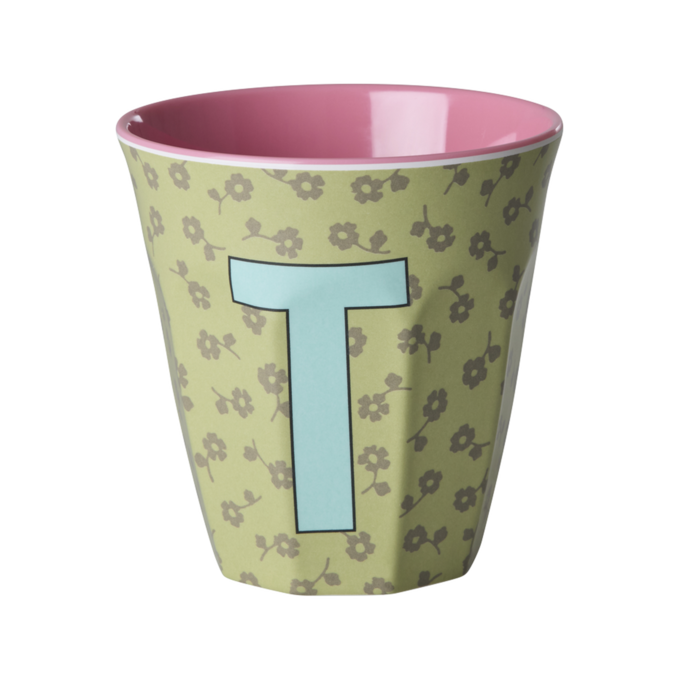 RICE - T - Middelgroot Beker - Flowers Green