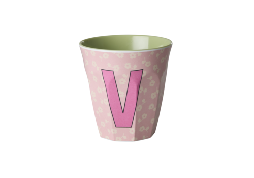 Rice V - Middelgroot Beker - Flowers Soft Pink - RICE