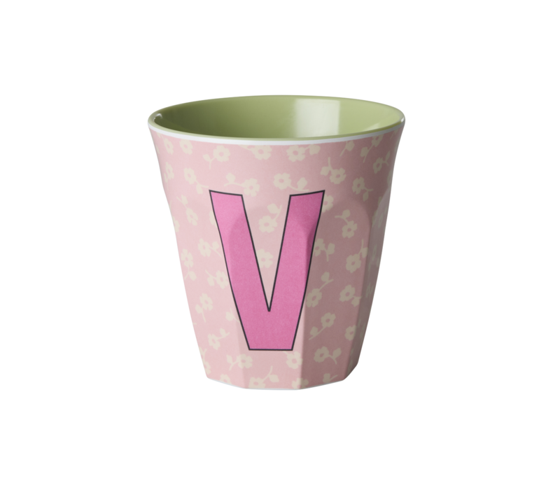 RICE - V - Middelgroot Beker - Flowers Soft pink
