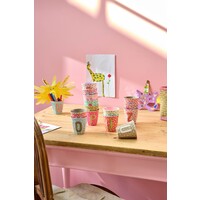RICE - W - Middelgroot Beker - Flowers Soft Blue