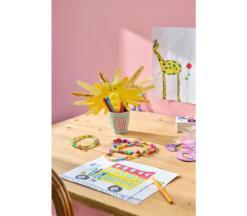 RICE - W - Middelgroot Beker - Flowers Soft Blue