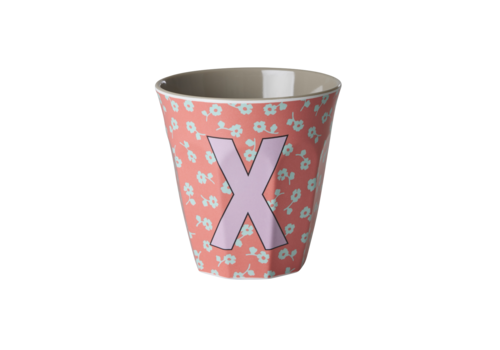rice X - Middelgroot Beker - Flowers Coral - RICE